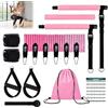 LEKEFETO Set di 6 fasce di resistenza per pilates (9,1 kg, 13,6 kg, 18,1 kg), fasce fitness per donne e uomini, per allenamento della forza a casa, per pilates