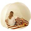Fbinys Tenda da spiaggia portatile per 3-4 persone, Easy Pop, protezione solare | Tenda da viaggio con rete ventilata, per giardino, cortile, parco, viaggi, vacanze, feste, campeggio, picnic all'aperto