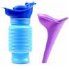 AUEJACKY 2 Pezzi Orinatoio d'emergenza,Orinatoio Femminile Portatile +Bottiglia per urina Portatile da 750 ml,Riutilizzabile Bottiglia Portatile,per Auto,Campeggio,Viaggi,Traffico e accodamento