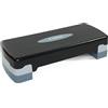 TREXO XTREXO Step per Aerobica 68 x 28 cm, altezza regolabile 10 o 15 cm, grigio | Portata max 200 kg, superficie e piedini antiscivolo, polipropilene e TPR, vano per i piedini sotto lo step, cardio e fitness