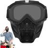 Generic Occhiali protettivi regolabili anti-UV per moto | Con maschera rimovibile per equitazione fuoristrada, ciclismo, motociclismo