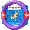 Collar Puller Micro Giocattolo interattivo Composto da 2 Anelli per Cane, Viola
