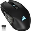 Corsair SCIMITAR ELITE RGB WIRELESS MMO Mouse da Gioco - 26.000 DPI - 16 Pulsanti Programmabili - Batteria Fino a 150 ore - Compatibile con iCUE - Nero