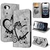 CASAFUNY Cover compatibile con iPhone 16e, Premium Pelle PU Portafoglio Custodia Magnetica Flip Wallet Case Protettiva Caso con Kickstand Carte Slot, Nero