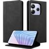 CASAFUNY Custodia per Xiaomi Redmi Note 14 5G Ultra Cover a Libro Portafoglio in Pelle PU Protettiva Flip Caso Custodia per Xiaomi Redmi Note 14 5G, Nero