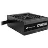 Corsair CV650 80 PLUS Bronze Non Modulare ATX 650 Watt Alimentatore, Alimentazione Continua a Piena Potenza, Ventola a Bassa Rumorosità con Controllo Termico 120 mm, Alloggiamento Compatto, EU, Nero