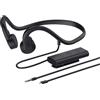 DESAV Cuffie di conduzione ossea cablata, 3,5 mm o di Tipo C, Cuffia per Esterni all'aperto, riduzione del Rumore Impermeabile Impermeabile con Microfono, per Correre, Sport, Fitness,3.5mm/Type c