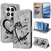 CASAFUNY Cover compatibile con Xiaomi Redmi Note 14 Pro 5G/ Redmi Note 14 Pro Plus 5G/ Poco X7 5G, Pelle PU Portafoglio Custodia Magnetica Flip Wallet Case Protettiva Caso con Kickstand Carte Slot, Nero