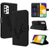 CASAFUNY Cover per Samsung Galaxy A52 5G / A52 4G / A52S 5G Custodia Cover in Pelle Portafoglio a Libro Magnetica Supporto Protezione Flip Case Custodia per Samsung Galaxy A52/A52S, Nero