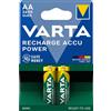VARTA Batterie ricaricabili AA Rechargeable Accu Ready2Use precaricata Mignon Ni-Mh pacco da 2 2600mAh - ricaricabile senza effetto Memory - pronta all'uso