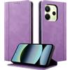 CASAFUNY Custodia per Xiaomi Redmi Note 14 4G Ultra Cover a Libro Portafoglio in Pelle PU Protettiva Flip Caso Custodia per Xiaomi Redmi Note 14 4G, Viola