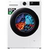 Samsung Lavatrice Crystal Clean F-WM105U34AE3M Libera installazione, 10 Kg, Wifi, Super Speed, AquaSave, 3 Mesi Garanzia Extra, Corpo: Bianco, Oblò: Nero, 60l x 85h x 55p cm