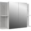 VICCO Mobile a specchio per il bagno Vicco Irma Bianco/bianco lucido 100 x 75 cm con 2 porte, Model 55484