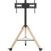 StarTech Supporto TV - Supporto a pavimento con ruote - Per televisori da 102 a 191 cm - Standard VESA 600 x 400 mm - Capacità massima: 40 kg - Colore: nero