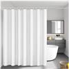 Tenda doccia tessuto Bianco impermeabile 180x200 cm