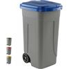 Bidoni Pattumiera con ruote 80 Litri - blu