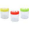 Set 3 barattoli in vetro con coperchio 12x11 cm