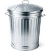 Pattumiera zincata con coperchio - 18 Litri