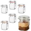 Barattolo di vetro quadrato ermetico da 100 ml - Set da 6
