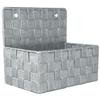 Portaoggetti da parete in stoffa 25x15x22cm - verde shabby