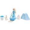 Mattel Disney Frozen Bambola Elsa e Pasta per Modellare | Bambola Elsa con articolazioni mobili (14 cm) in camicia da notte, stampo di Olaf, slitta e accessori, JJP87