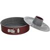 Tognana Sweet Cherry Tortiera Tonda 2 Fondi Cm 24, Acciaio al Carbonio, rosso