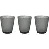 Tognana Davor, set 3 bicchieri cc 280, vetro, grigio