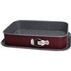 Tognana Sweet Cherry Tortiera Apribile Rettangolare 35x23 Cm + Vassoio, acciaio al carbonio, rosso