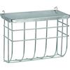 Kerbl Pet Mangiatoia, mangiatoia, 25 x 9 x 17 cm, metallo zincato, con coperchio, da appendere