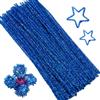 QianFenShi 100Pcs Scovolini Colorati Per Lavoretti,30cm × 6mm,Blu | Glitter Steli di Ciniglia Scovolini,Per Decorazioni Natalizie Artigianali Creative DIY