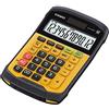 Casio WM-320MT Calcolatrice da Tavolo, Water e Dust Proof, Display a 12 Cifre, Tastiera Rimovibile, Giallo/Nero, 3.3 x 10.9 x 16.9 cm