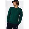 Champion Felpa con logo piccolo ricamato Verde Bosco da Uomo