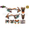 GRAFICA MOTO KTM 125 - 500 EXC EXCF XCW 2017-2019 SX SXF 2016-2018 ARANCIO NERO