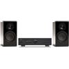 Rotel + Monitor Audio Silver 50 8G nero laccato + A10 MKII nero