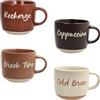 Tognana, Confezione 4 tazze colazione senza piatto 370 cc Barista, New Bone China, Multicolor