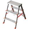 Facal Scala filo 2 più 2 gradini con pedana h. 62 cm alluminio
