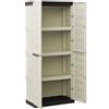 Artplast Armadio in resina alto per esterno 2 ante tortora 70x39x165 cm Artplast Senza portascope