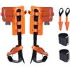OEM SKYSHALO picchi per l'arrampicata sugli alberi in lega d'acciaio, incl. 1 paio con cinghie robuste e coperture protettive per picchi, supporta fino a 350 libbre, ideale per arboristi, cacciatori in arancione