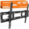 RICOO Supporto a parete piatto, inclinabile, modello R07, per televisori - Supporto universale per schermi LCD, OLED e LED curvi, da 37 a 80 pollici (fino a 100 kg, compatibile VESA 600x400)