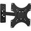 Techly Supporto TV inclinabile, da 19 a 37 pollici, con 2 giunti, colore nero - Adatto per schermi LED e LCD