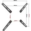 RICOO Supporto universale per TV VESA - Staffa a parete per TV da 32-55 pollici - Modello VA0200, estensione da 200x200 a 400x400, compatibile con smart TV - Supporto - Colore nero