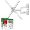 Barkan Supporto a muro VESA, 400 x 400 mm, girevole, pieghevole, girevole e inclinabile, per televisori piatti e curvi da 29-65 pollici (74-165 cm)
