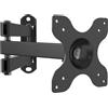 Techly Supporto a parete per TV LCD LED, da 13 a 30 pollici, inclinabile e girevole, colore nero