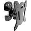 RICOO Supporto a parete per monitor piatti da 13-34 pollici - Rotazione e inclinazione regolabili - Compatibile con computer, PC curvi e schermi - Supporto a parete - Standard VESA 75x75 - 100x100 mm