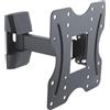 Puremounts Supporto VESA 200x200 - Distanza dalla parete: 5-20 cm - Capacità di carico: 30 kg - Inclinazione: da -3° a +10° - Rotazione: da -90° a +90° - Colore: nero
