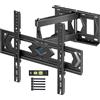Perlesmith Supporto a muro per televisori da 26 a 60 pollici - Braccio girevole per TV fino a 40 kg - TV da 55 pollici - Supporto a muro con livella a bolla - Massima compatibilità VESA: 400 x 400 mm