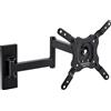 Amazon Basics Supporto a muro per TV - Completamente regolabile - TV girevole e inclinabile - Supporto per TV o monitor piatti e curvi da 12-40 pollici, con peso fino a 36 kg