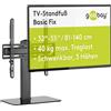 Goobay Supporto standard per televisori da 32-55 pollici - Inclinazione regolabile di circa 35° - Regolabile in altezza - Compatibile con standard VESA - Portata massima di 40 kg - Base in vetro