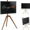 EasyLife Supporto TV in legno - Treppiede da cavalletto - Supporto TV da studio fino a 65 pollici e 40 kg per TV - Monitor - Rotante - Regolabile in altezza