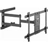 Gembird Supporto a parete motorizzato per televisori da 37-80 pollici, girevole e inclinabile, compatibile con standard VESA 200x200-600x400, struttura robusta in colore nero